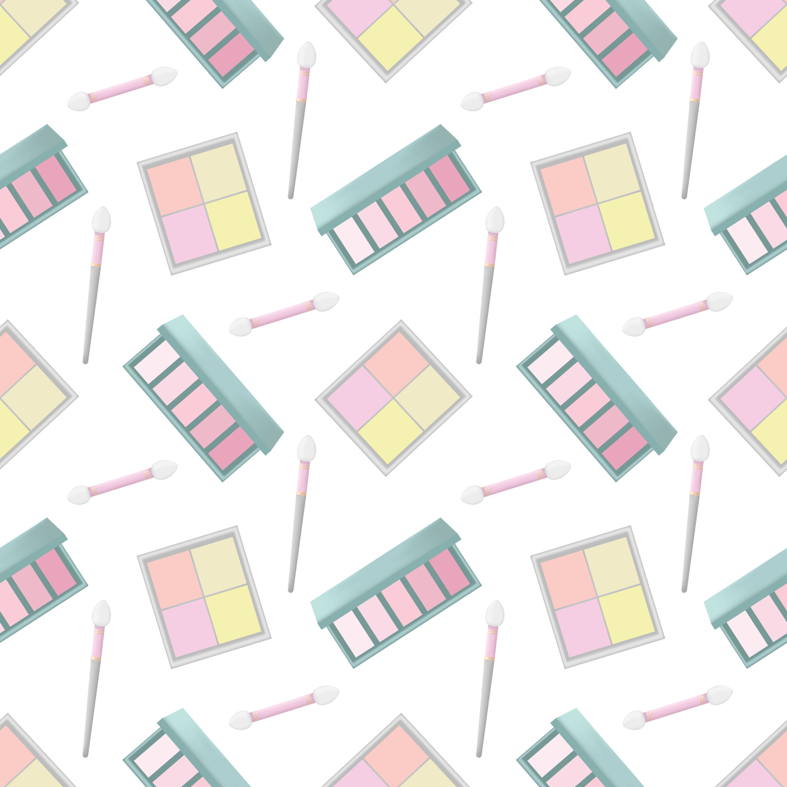 Vector seamless pattern cosmetics, realism.