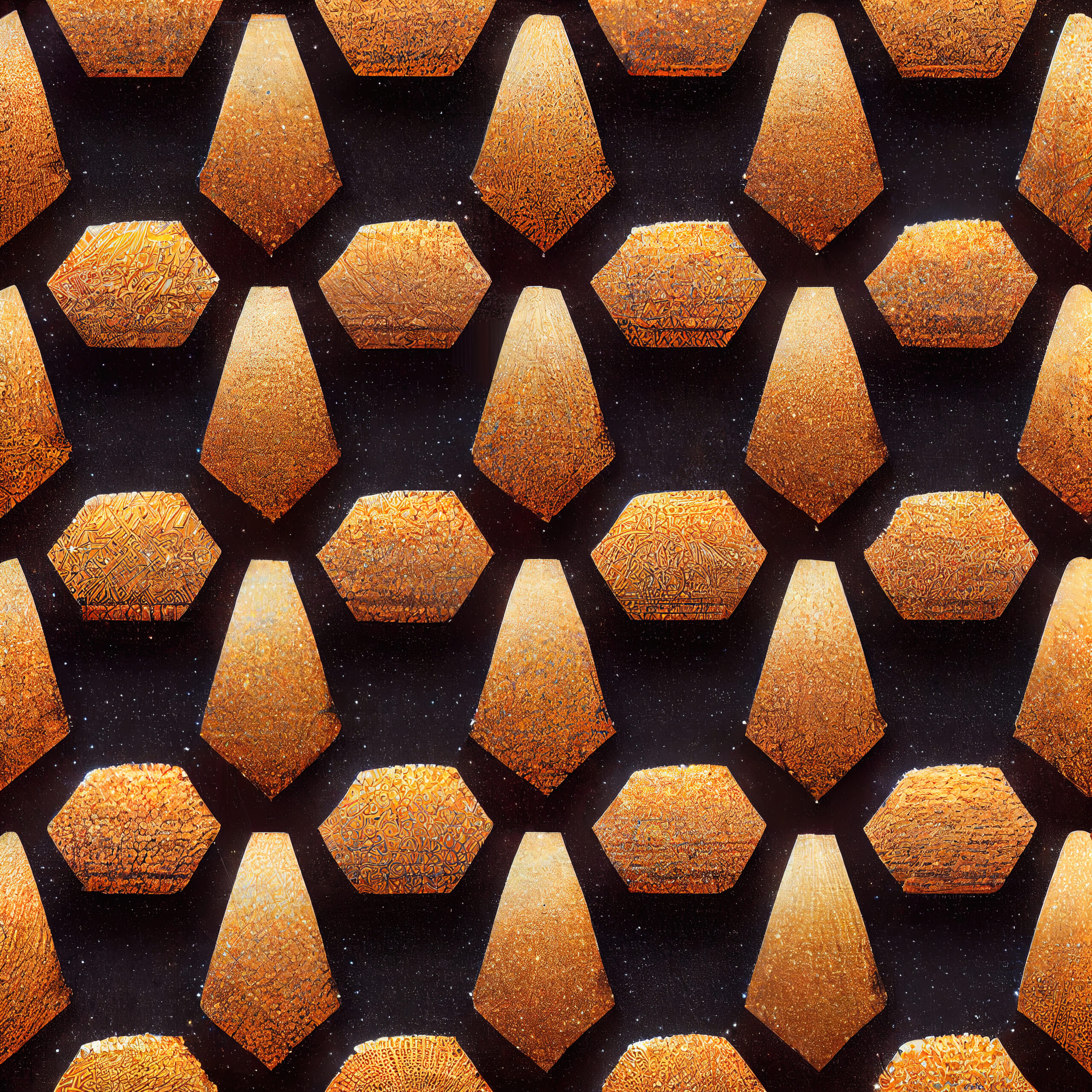 Milky way on pattern design 3d illustrated