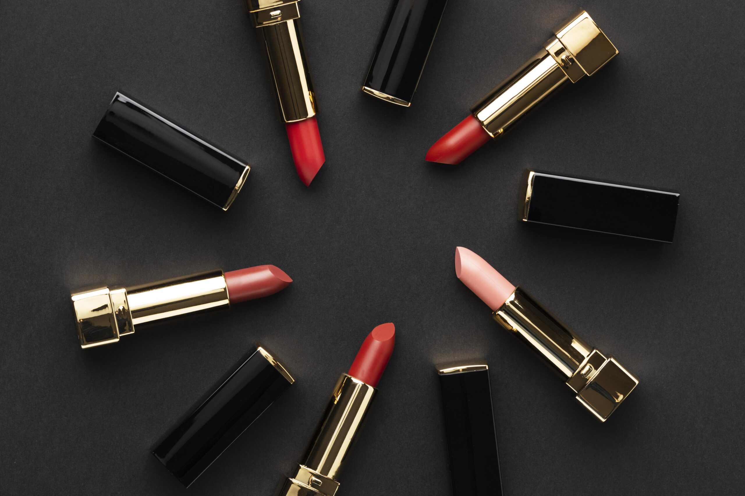 top-view-lipsticks-arrangement