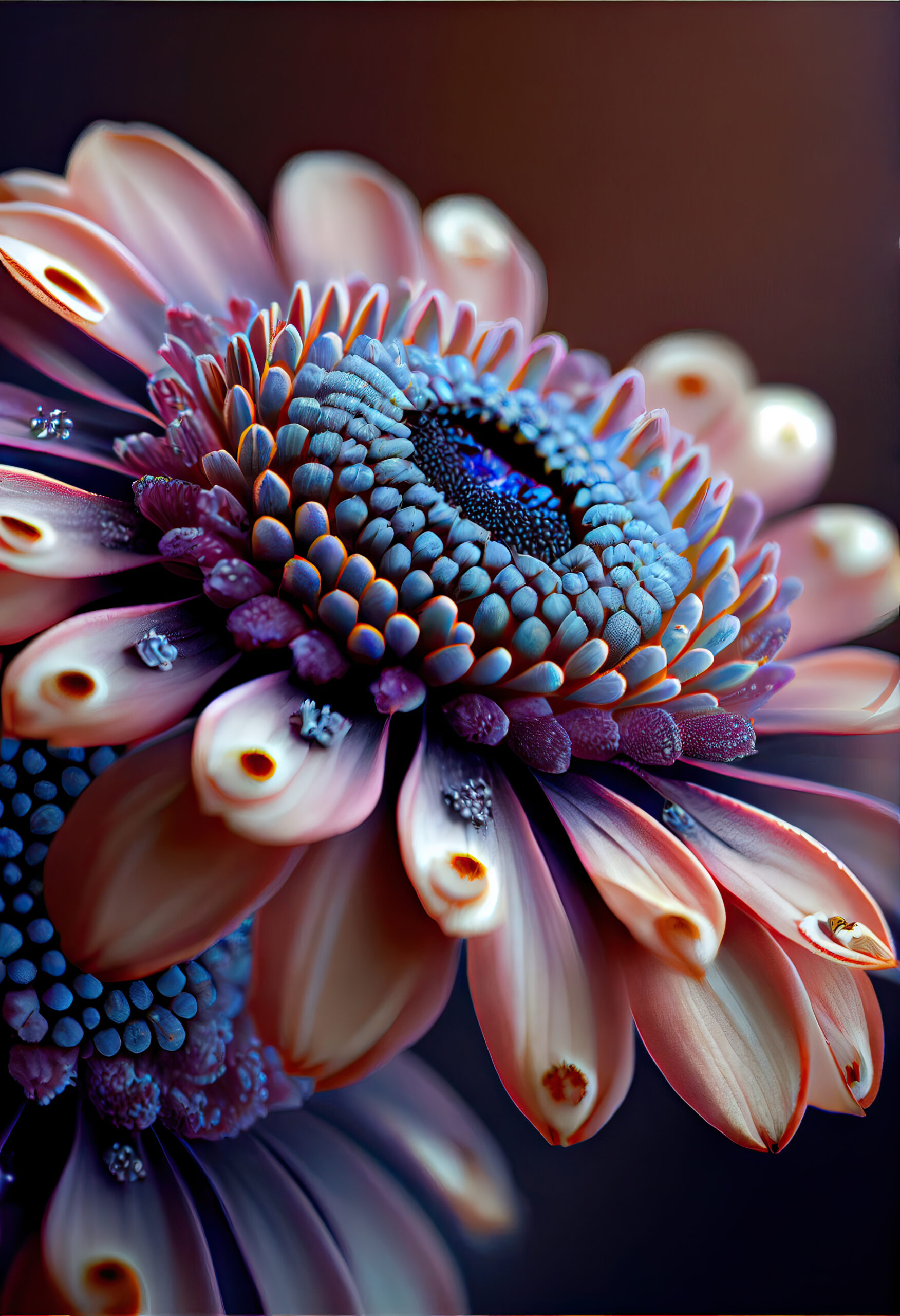 vertical-abctract-macro-flower-colorful-generative-ai