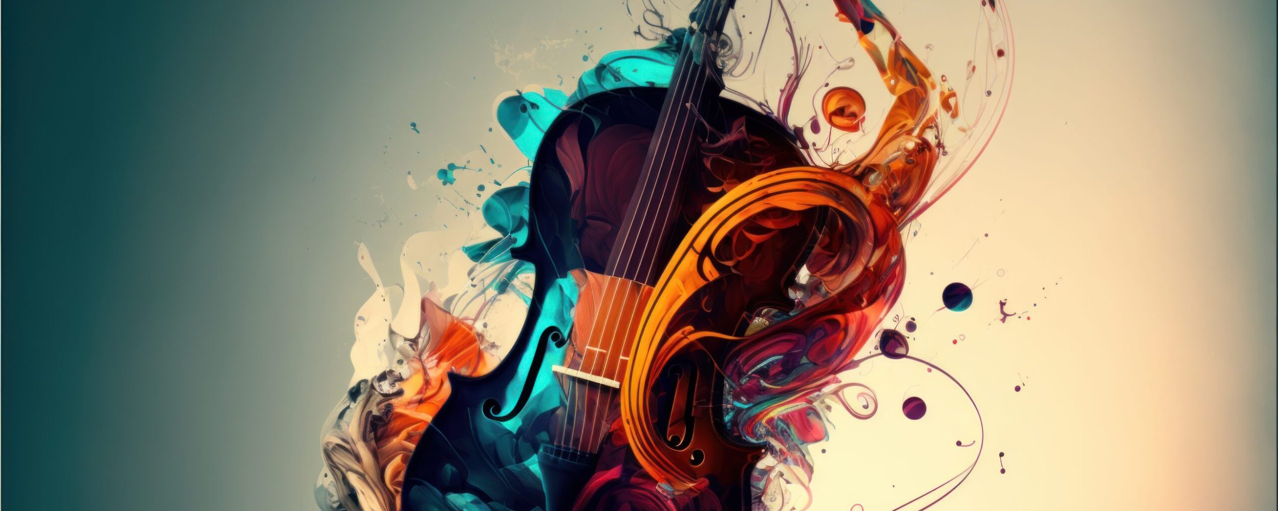 Picture of cello. Music conception. Beautiful colorful illustration. Vector style. Generative AI.